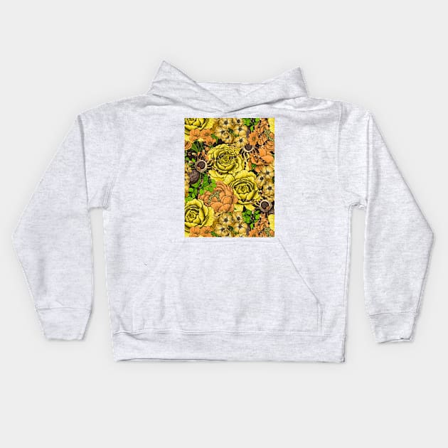 Tarantula garden Kids Hoodie by katerinamk